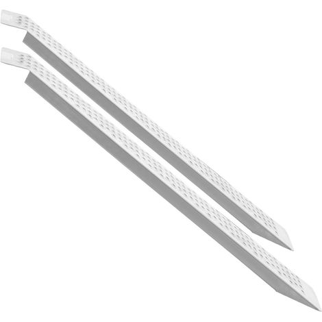 Rampe de chargement portable 2 pièces 1200x215 mm, aluminium durable avec trous antidérapants, design compact et rangement facile, capacité 399,2 kg, pour VTT, tracteurs, tondeuses, chariots. (1/5)