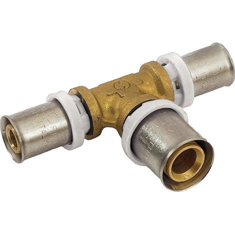 Té réduit à sertir pour tube multicouche Acopex Alu diamètre nominal 26-16-16 - THERMACOME