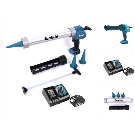 Makita DCG 180 RF1X Pistolet à cartouche sans fil 18 V 300 / 600 ml + 1x batterie 3,0 Ah + chargeur