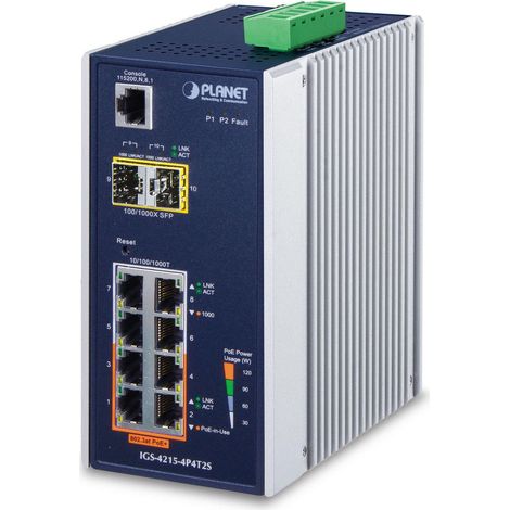 Planet IP30 Industrial L2/L4 de 4 puertos, IGS-4215-4P4T2S