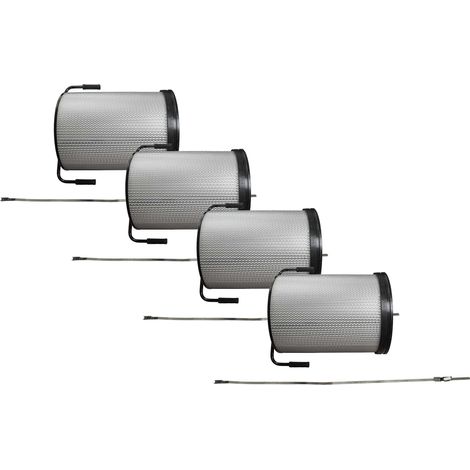 vhbw 4x Cartouche filtrante poussières fines remplacement pour Felder 02.1.132 pour aspirateur à copeaux - Avec brosse de nettoyage (1/4)