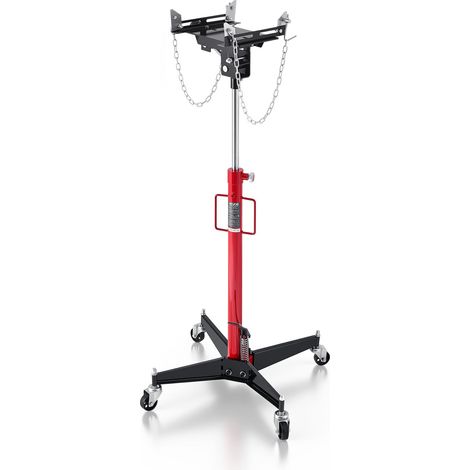Vérin de Fosse Hydraulique Capacité de Levage 500 kg, Cric de Transmission Télescopique, avec Roue Pivotante à 360°, Hauteur de Levage 127-220 cm, pour Soulever Boîte de Vitesse, Garage Atelier (1/5)