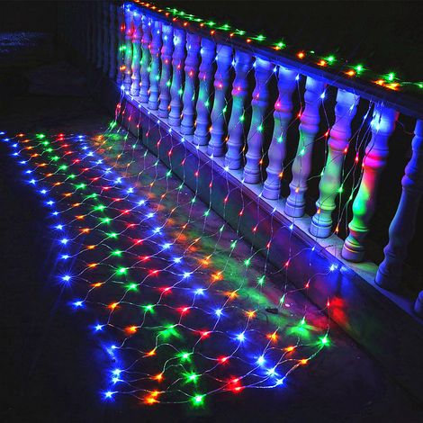 SWANEW Rete di Luci a LED. LED Catene Luminose 8 Modalità Impermeabile Energetico. Dimmerabile per Casa GiardinoTerrazza DIY RGB 2x2M (1/5)