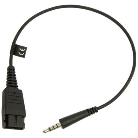Jabra 8800-00-99 cambiador de género para cable Quick Disconnect (QD) 3,5 mm Negro