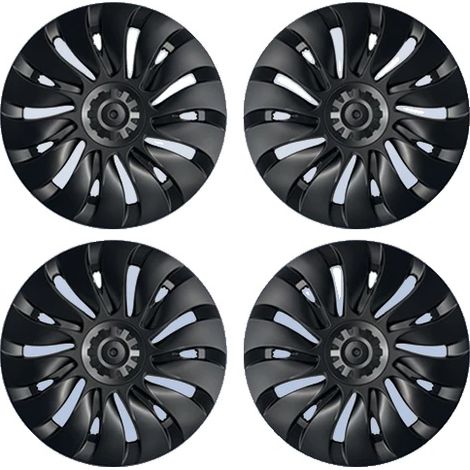 Coprimozzo per ruota, compatibile con Tesla Model Y, misura 19 pollici, nero opaco - LR (1/2)