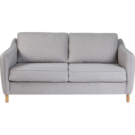 Canapé convertible ouverture express 2 places en tissu - Gris clair - VORNAY (1/5)