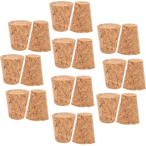 20 bouchons liège, 15 mm, bois, coniques - fermeture étanche (1/5)