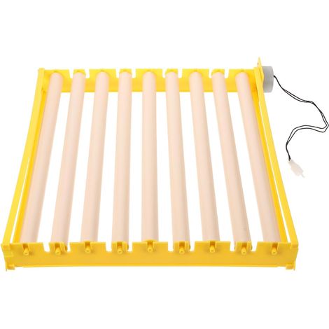 Plateau à Œufs Automatique Jaune en Plastique pour Couveuse Convient aux Œufs D’oie ’oiseaux, Usage Domestique, Améliore L’efficacité D’incubation