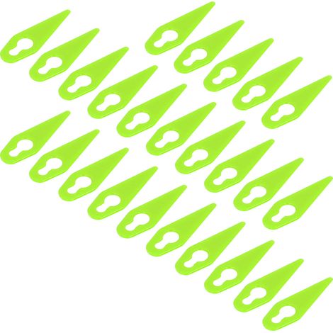 Lot de 25 lames de rechange vertes en plastique pour tondeuse à gazon. (1/5)