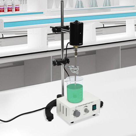 Mélangeur électrique de précision mélangeur de laboratoire mélangeur vitesse 0 - 3000rpm avec minuterie 0 - 120min mélangeur mécanique, (1/5)