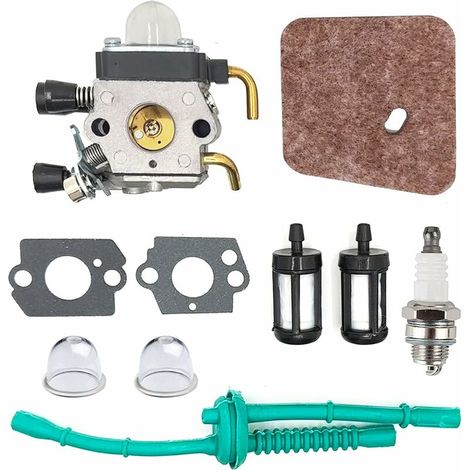 Carburateur C1Q-S97 avec kit de Conduite de Carburant Filtre à air pour STIHL FS38 FS45 FS46 FS55 KM55 HL45 FS45L FS45C FS46C FS55C FS55R FS55RC Coupe-Herbe Mangeur de Mauvaises Herbes (1/5)