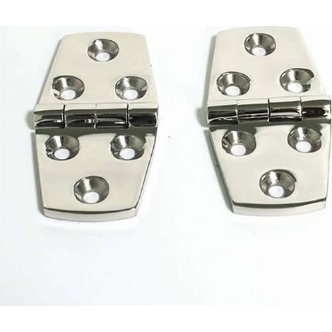 Charnière - Acier Inoxydable 316 - 76 x 38 mm - Pour Bateaux Yachts Portes Marines - 2 Pièces (1/4)