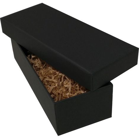 Scatola in cartone kraft nero 20x8x5,5 cm