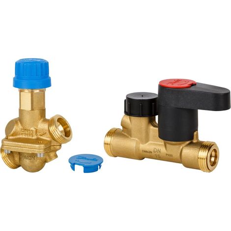 Danfoss automatisches Kombiventil AB-QM 20 Set mit MSV-S, G 1" A, 180-900 l/h