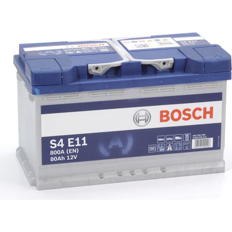 Batterie de démarrage Auto EFB compatible véhicules Start&Stop BOSCH S4E11 - 12V 80Ah 800A (EN)