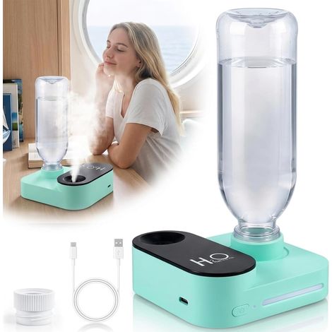 Tragbarer Reise-Luftbefeuchter, Mini-Luftbefeuchter ohne Tank mit automatischer Abschaltung, leiser USB-Luftbefeuchter für Hotel und Büro, Zerstäuberflasche (1/5)