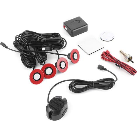 Capteur radar de recul intégré de 16,5 mm, kit d'assistance au recul avec avertisseur sonore (blanc) (1/5)