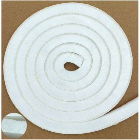 Brosse de joint d'étanchéité pour fenêtres/portes coulissantes, côté cadre (32 pi x 11/32 po de support x 9/16 po de brosse,blanche) (1/5)