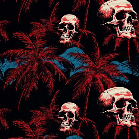Tela decorativa para exteriores Oxford - Motivo de calavera I DX4093 (1/5)