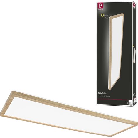 panneau LED plafonnier + Backlight carré IP44 22W 2300lm 580x200mm Esthétique bois plastique 4000K Blc chaud luminaire bain (1/5)