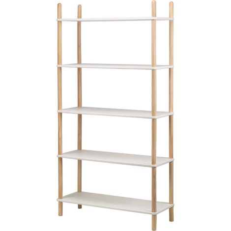 Nordlys - Etagere Bibliotheque Scandinave Moderne de 5 Niveaux Bois (1/5)