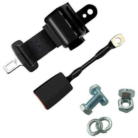 Choyclit – Ceinture de sécurité voiturette de golf – Enrouleur automatique 2 points – Acier 45 et polyester haute résistance – Fixation robuste (1/5)