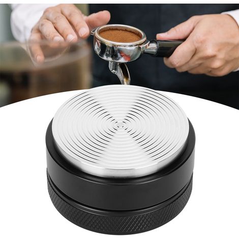 Höhenverstellbarer Kaffeeverteiler aus Edelstahl mit rutschfestem Gewindefuß (51 mm schwarzer Gewindefuß) (1/5)