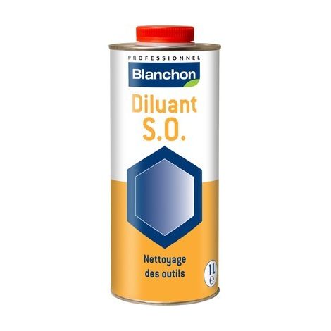 Blanchon – Diluant S.O pour nettoyage professionnel – 1L – Pour finitions solvantées, cires et huiles – Nettoyage matériel et ustensiles