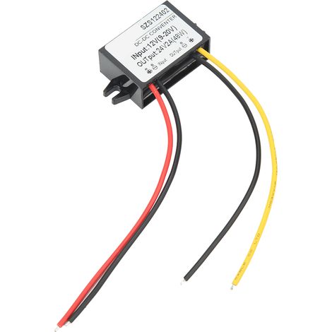 Module élévateur de tension CC/CC, boîtier étanche IP67 en polypropylène, convertisseur de tension 12 V (9-20 V) vers 24 V (2 A) (1/5)