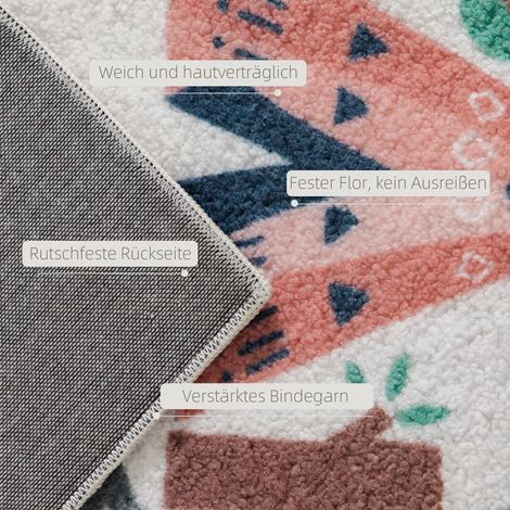 Tapis de jeu route motif autoroute blanc polaire doux facile à nettoyer coloré (1/5)