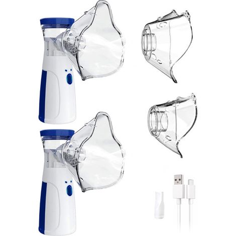 Kit 2pcs Aérosol Portable Silencieux Rechargeable Ultrasons avec Masques