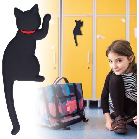 Aimants de réfrigérateur en forme de chat autocollants avec hook pour notes et photos A06 (1/5)