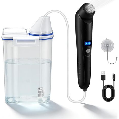 Bidet portable 3L avec recharge USB, douche électrique avec tête de pulvérisation réglable, bidet portable pour l'hygiène en déplacement, avec tuyau, tête de pulvérisation, idéal pour la maison, le (1/5)