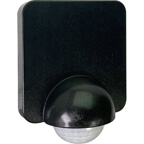 Détecteur de mouvement infrarouge noir, IP54, multi-pose, portée 10m, angle detect. 360°, garantie 5 ans - Tibelec (1/5)