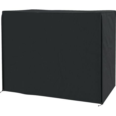 Housse de Protection balancelle de Jardin 3 places, bâche étanche et anti-UV 420D, dim. 2,20L x 1,25l x 1,72H m PE Noir