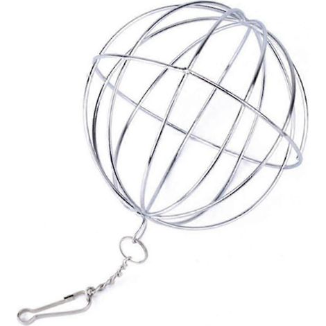 Distributeur de balles pour hamsters et lapins, en acier inoxydable (1 pièce), avec support suspendu. Accessoires pour petits animaux (argenté). (1/5)