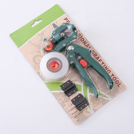 Kit professionnel de greffage d'arbres fruitiers - Ciseaux à greffer de jardin en acier à haute teneur en carbone, verts (1/3)