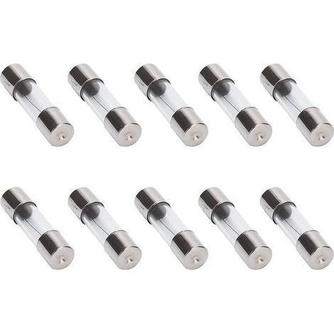 Lot de 10 Fusibles en Verre à Action Rapide 5x20mm, 5A 250V (F5A) pour Appareils Électriques et Circuits de Protection (1/2)