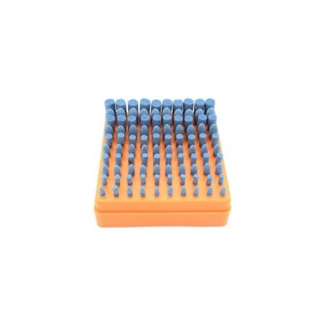Set di 100 pietre abrasive con punte per utensili rotanti Dremel, gambo da 3 mm, testa abrasiva per lucidatura, mola per utensili rotanti (rossa) - Crezuo