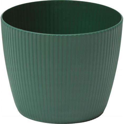 Maceta de plástico verde Lamela 11 cm x 11 x 8,4 cm 1 unidad. (1/3)