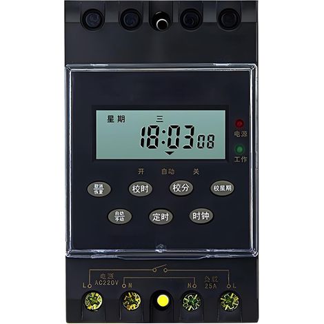 Minuteur programmable PONDON 12 V, sortie 25 A, écran LCD (1/5)