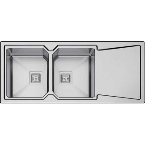 Fregadero Nueva York Cuadrado Encastrar 116 x 50 -1 Seno y Medio - Acero INOX