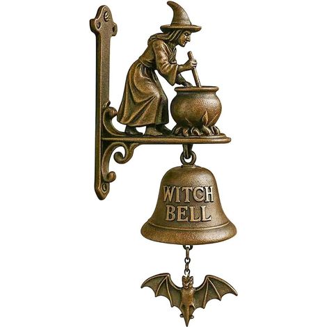 Vintage Cast Iron Door Bell for Halloween Indoor Outdoor Decoration Ideal for Porch Garden Front Door