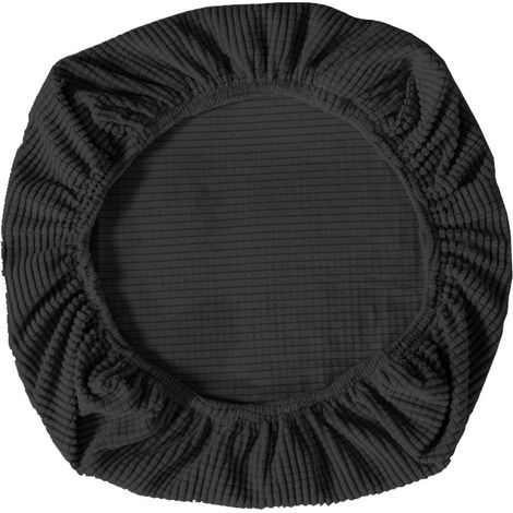 housses de chaise élastiques, housses de chaise de bureau, housses de chaise gaming, protection pour chaise de salle à manger, tabouret pivotant, housses de chaise, protection pour chaise, noir (1/5)