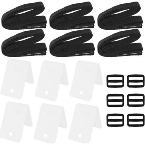 Fixation pour Bâche Solaire de Piscine,6 Pièces Kit de Sangles de Couverture Solaire,Enrouleur de Couverture Solaire,Sangles de
