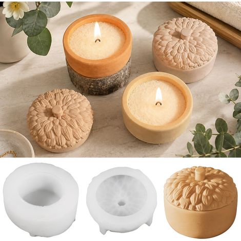 Moules en silicone pour bougies en forme de glands d'automne - Moule à bougie 3D - Pour sapin de Noël - Moule à bougie à mouler - Moules en silicone pour l'automne (1/5)