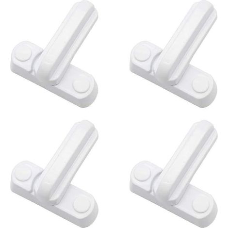 20244PCS Bloqueur de fenêtre en métal blanc, verrou de sécurité pour porte et maison, remplacement pour divers modèles (1/5)