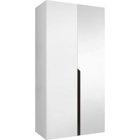 Armoire Hartford 584, Blanc, 202x100x52cm, Portes d'armoire: Avec des charnières, Nombre d'étagères: 0 (1/5)
