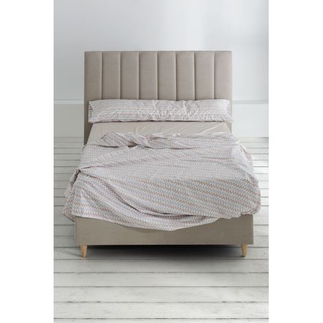 Juego de sábanas Cloe color rosa. Cama de 150 (2 alm) cm. 4 piezas (1/4)