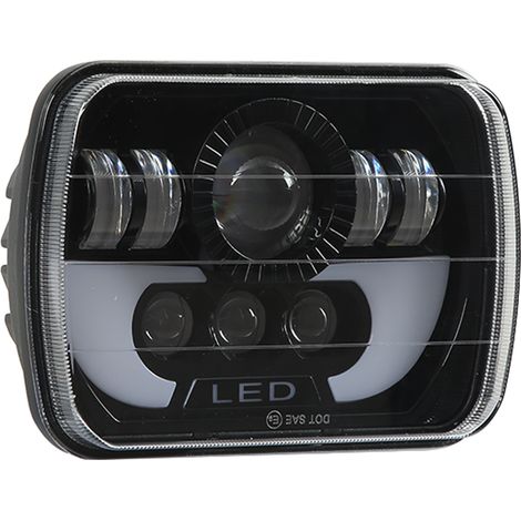 90-W-LED-Projektor, 12,7 x 17,8 cm (quadratisch), Fernlicht, Nebelscheinwerfer, IP67 wasserdicht, Motorrad/Auto, Fern-/Abblendlicht (1/5)